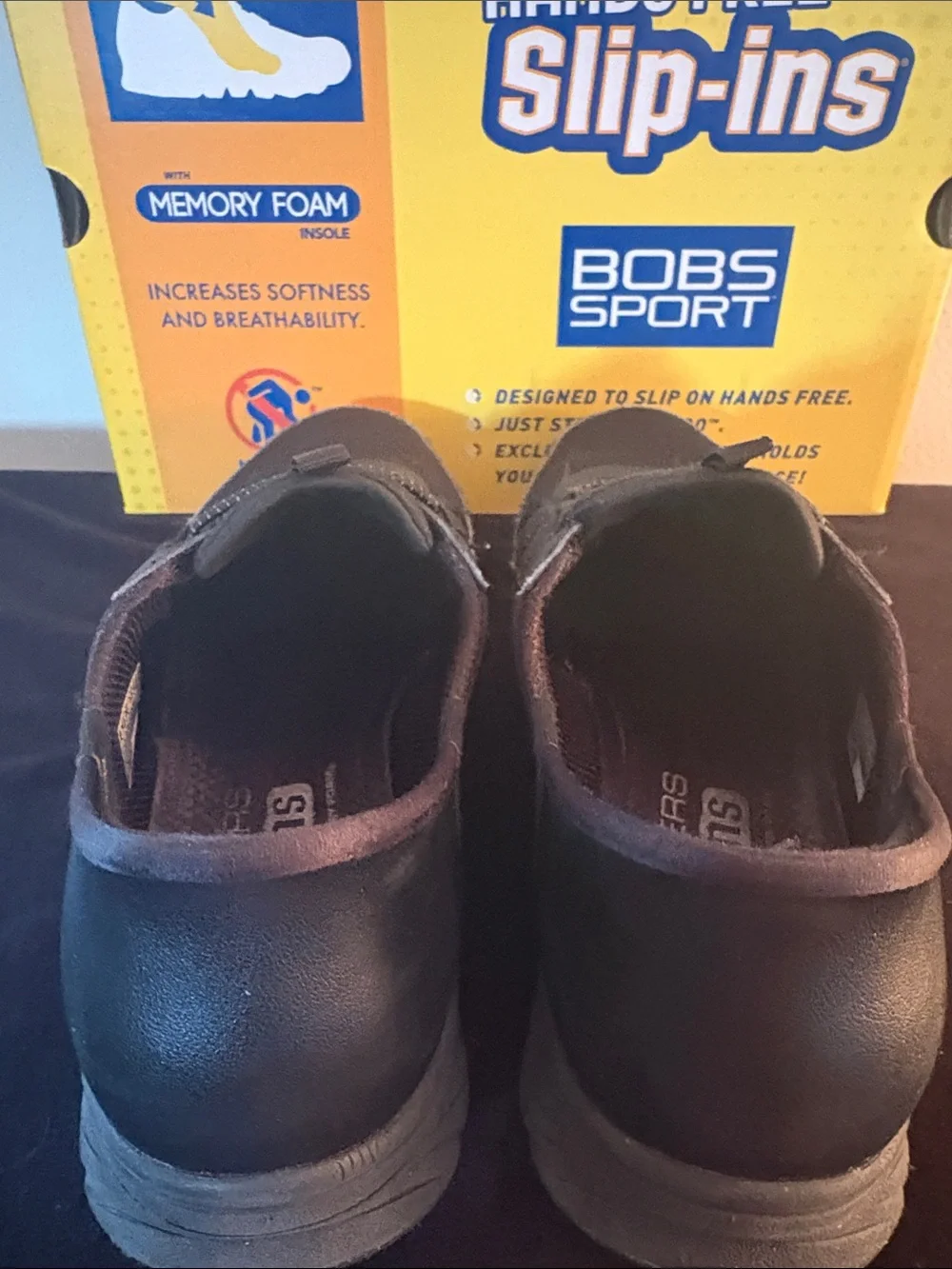 Skechers Black and Dark Gray Slip-On Athletic Sneakers